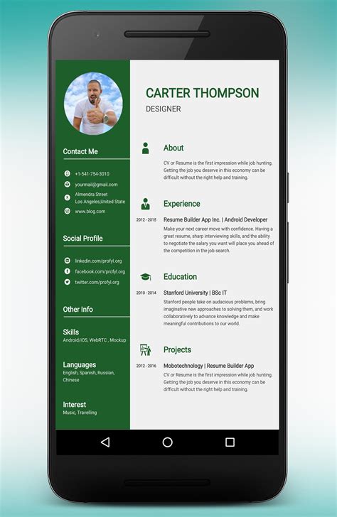 Best App For Android Resume